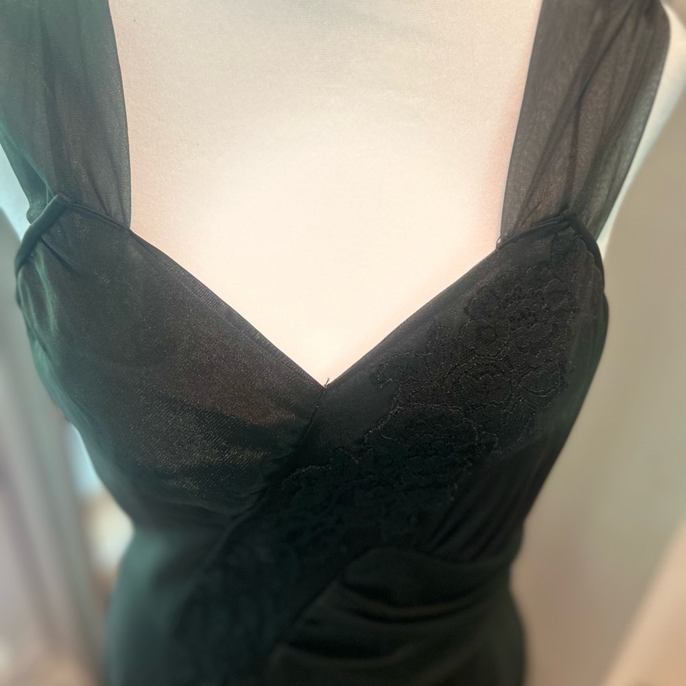 Sears Roebuck Charmode  Black Lace Detail Slip Gown/Dress